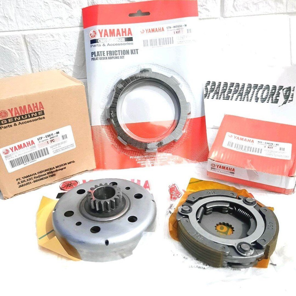 Paket mangkok ganda 18T jupiter z + plat kopling + kampas ganda Jupiter z lonceng 18t mangkok otomat