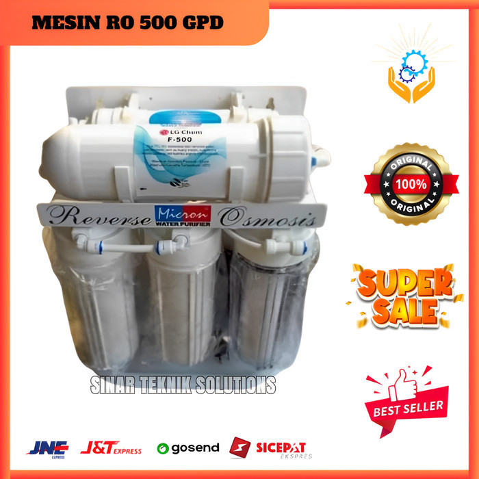 MESIN RO 500 GPD FILTER AIR MINUM REVERSE OSMOSIS MICRON 500 GPD