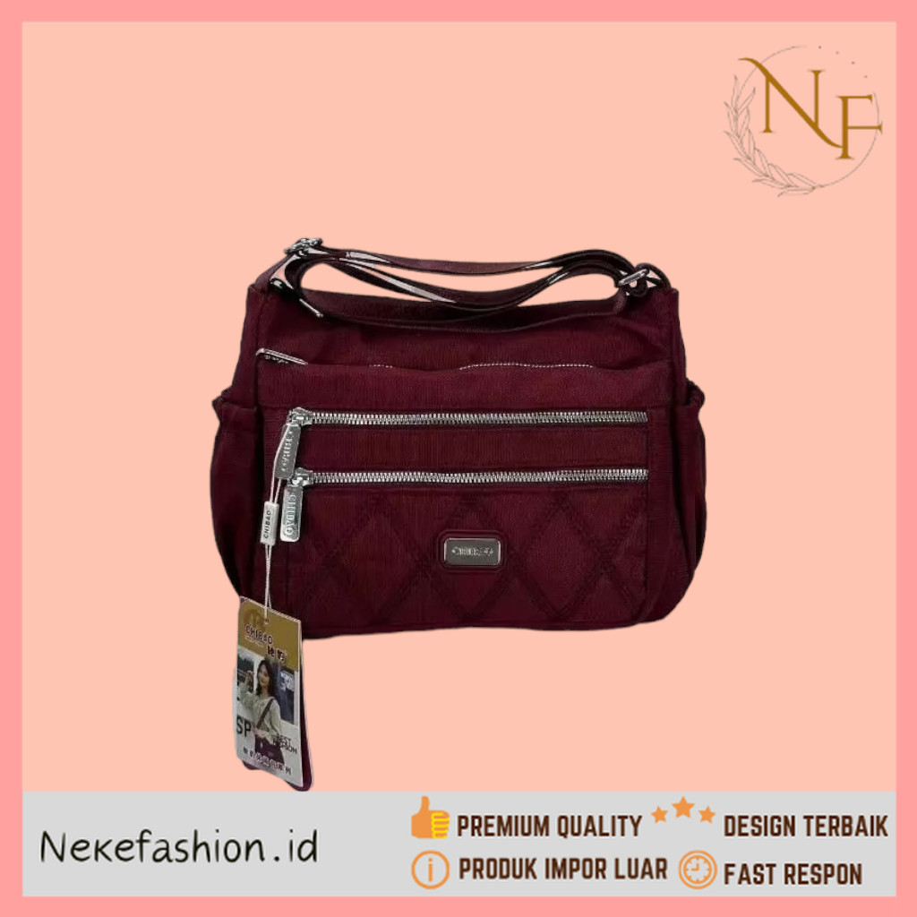NEKE FASHION Premium Kualitas - Tas Selempang Kanvas Wanita Tas Selempang Wanita Muat Banyak Tas Sel