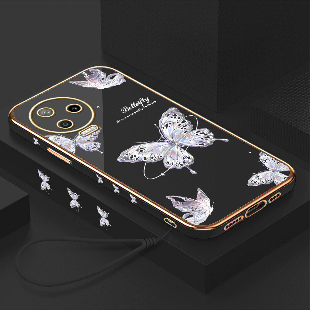 Infinix Note 12 Pro 2023 Hp Casing Silikon Softcase Handphone Untuk Light Luxury Surround Butterfly Soft Kesing Cover Phone Case Sofcase Cassing