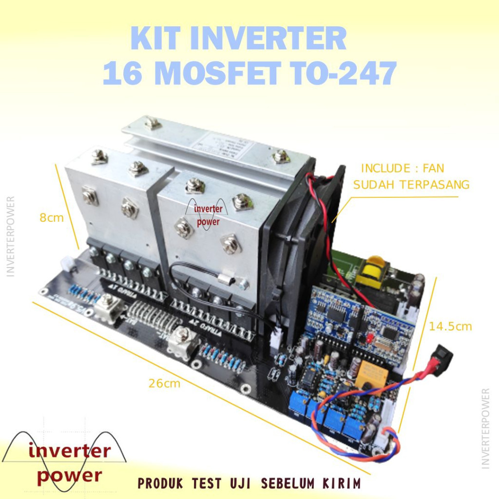spesial proomo 1 hariinverter LF kit inverter 16Fet TO247 psw 16mosfet plus FAN
