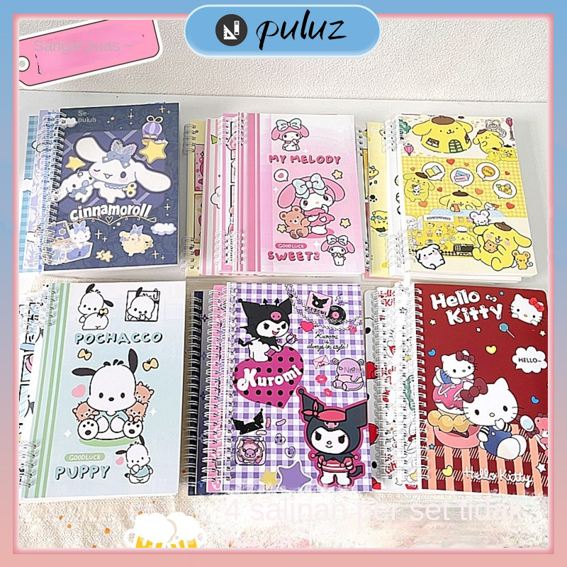 

【Puluz】Note Book Ring Motif Buku Memo A5 Spiral isi 60 Lembar Notebook Kartun