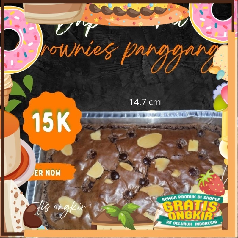 

Brownies Fudgy Panggang Cokelat Crispy Kering/ King J Snack