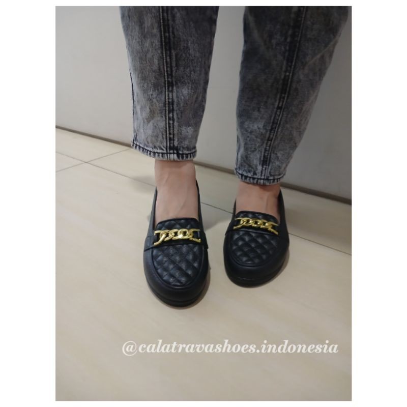 Sepatu Wanita Korea Flatshoes Rantai Jelly | Sepatu Jelly Wanita Kekinian | Sepatu Kerja Flatshoes |