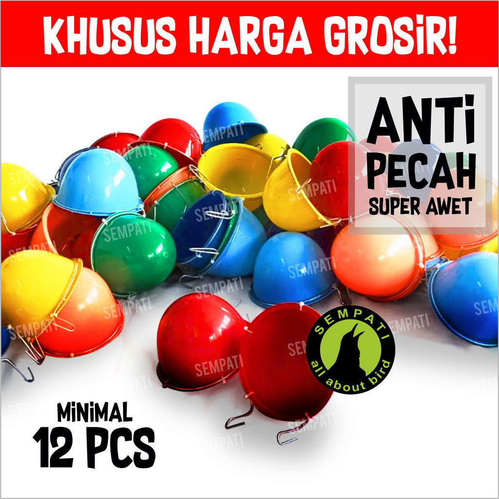 GROSIR Cepuk Burung Batok Kawat Plastik Wadah Pakan Ayam Tempat Makan Ayam Jago Bangkok Aduan Batok 