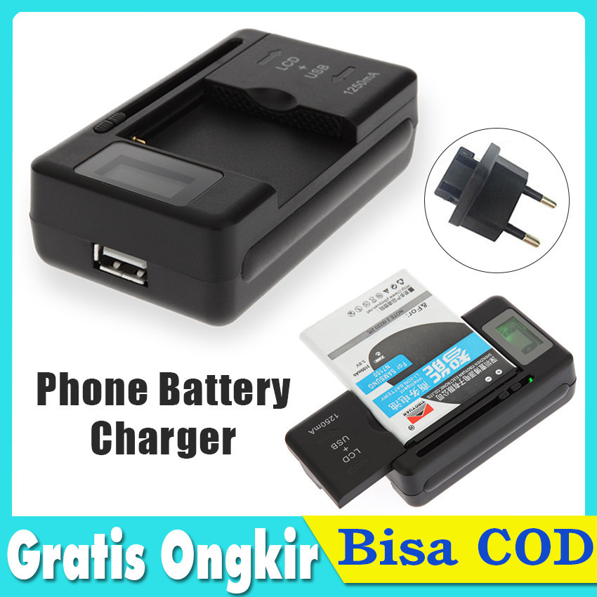 Charging Usb Dock Battery Desktop Adaptor Charger Baterai Hp Kamera With Lcd Display Charger Jepit U