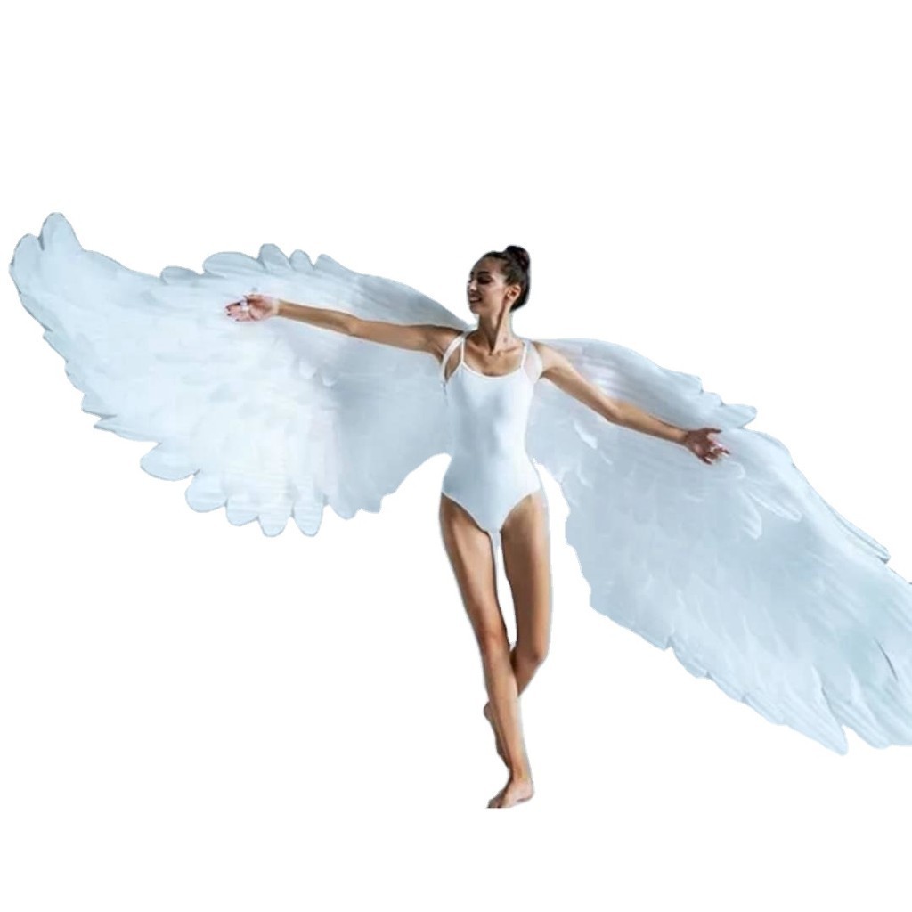 Pakaian Dansa Panggung Kinerja Bulu LED Wingss Memulai Kostum Dansa Stilt Walker