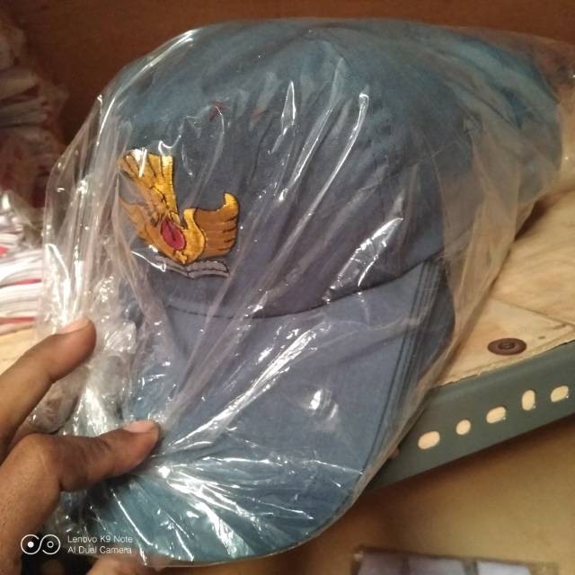 Topi SMA 20 biji bordir full abu abu bordir kuning
