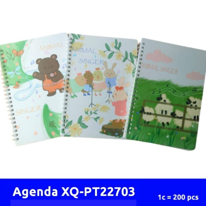 

[ATK BRO] XQ-PT22703 Agenda/Diary Notebook Animal Singer (pcs)