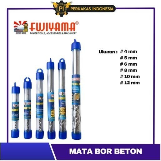 Mata Bor Tembok Beton FUJIYAMA ORIGINAL Masonry Drill Bit Best Quality Pisau Bor Tembok Hammer Impac
