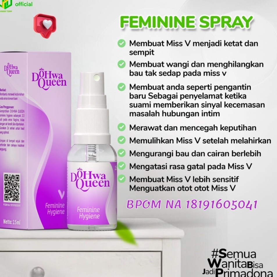 Spray Dohwa Queen Feminine Hygiene - Perapat Miss V Permanen Agar Kembali Perawan Aman BPOM Ampuh Ke