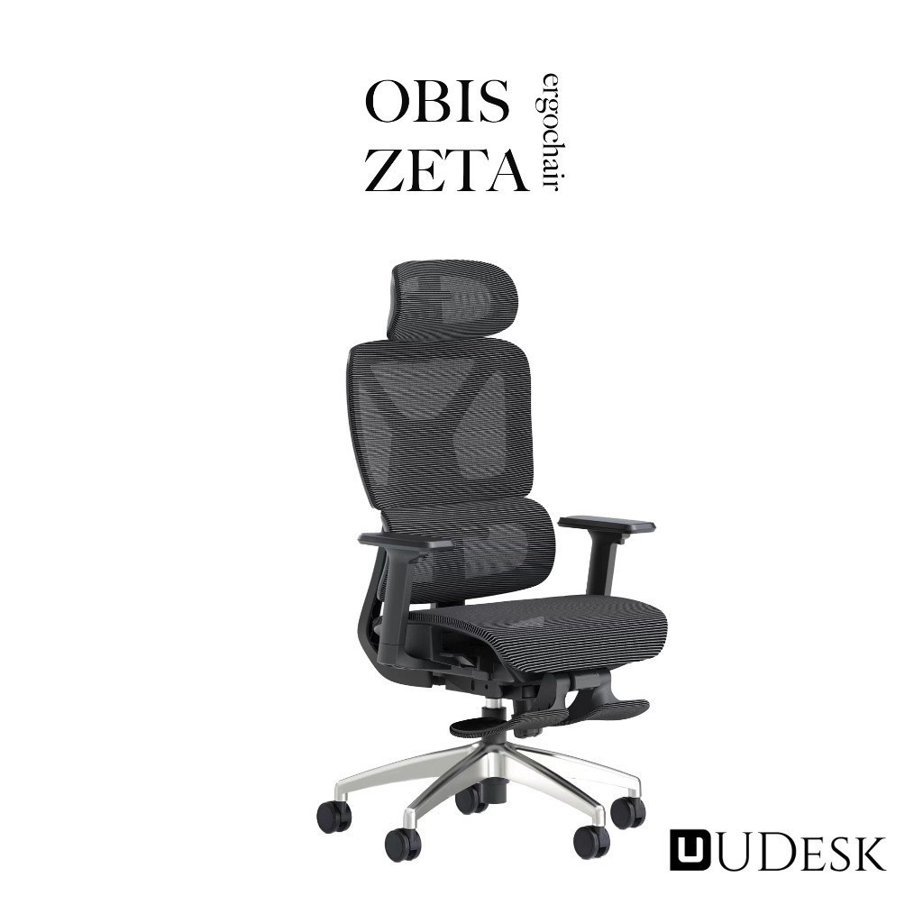 Obis Zeta Ergonomic Chair for Office and Gaming with footrest