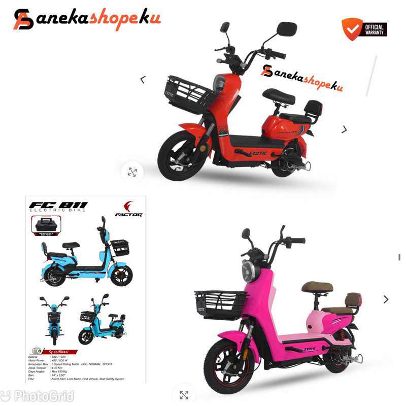 Sepeda Listrik Exotic / Exotic Cooltech/ Exotic X630 Garansi RESMI