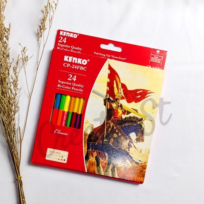

Kenko Pensil Warna Bicolor 24 Warna Cp-24 Fbc Color Pencil