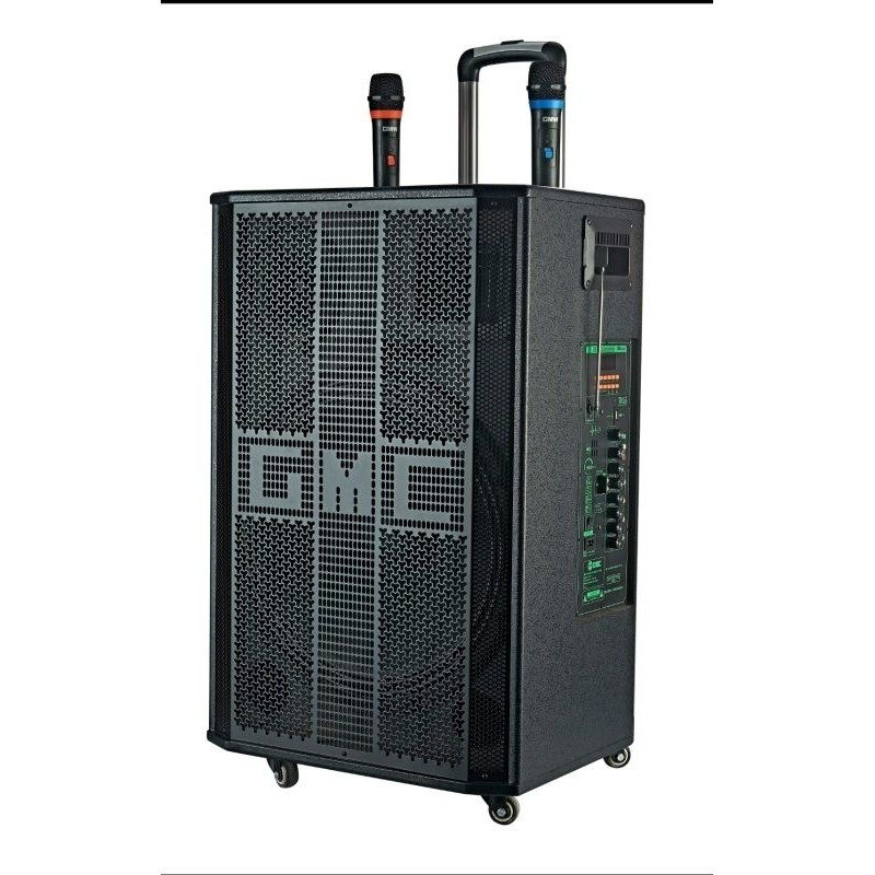 Speaker Aktif GMC 18Inch 899V  Power 500Watt + 2 Mic Wireless ( NEW) Speaker 18 Inch GMC 899V