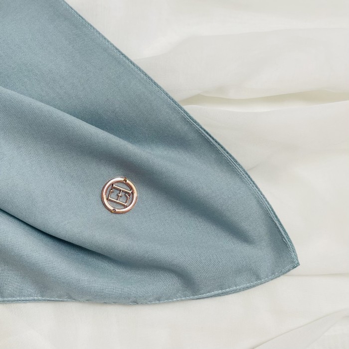 [[New Collection]] Hijab Jilbab Kerudung Segiempat Syar'i Polos Voal Superfine Tepi Jahit - Seafoam
