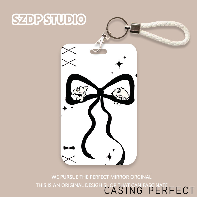 

ID CARD HOLDER,Anjing yang terguling di atas kupu-kupu, cocok untuk kantor/sekolah, tempat kartu pelajar/tempat kartu transportasi, tempat