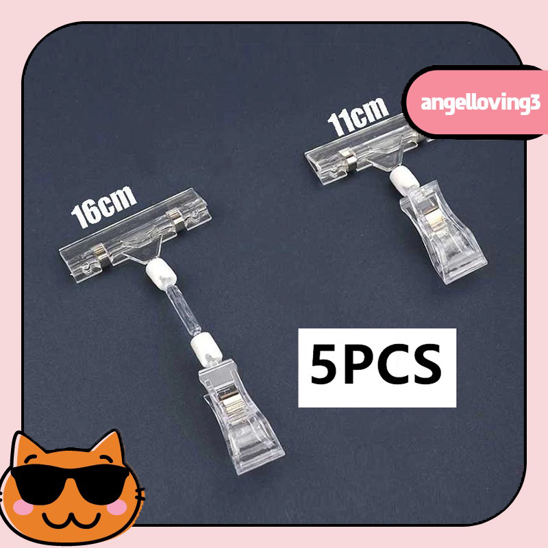 

5PCS jepitan promo Penjepit Label Papan Tag Hanger Transparan 11cm