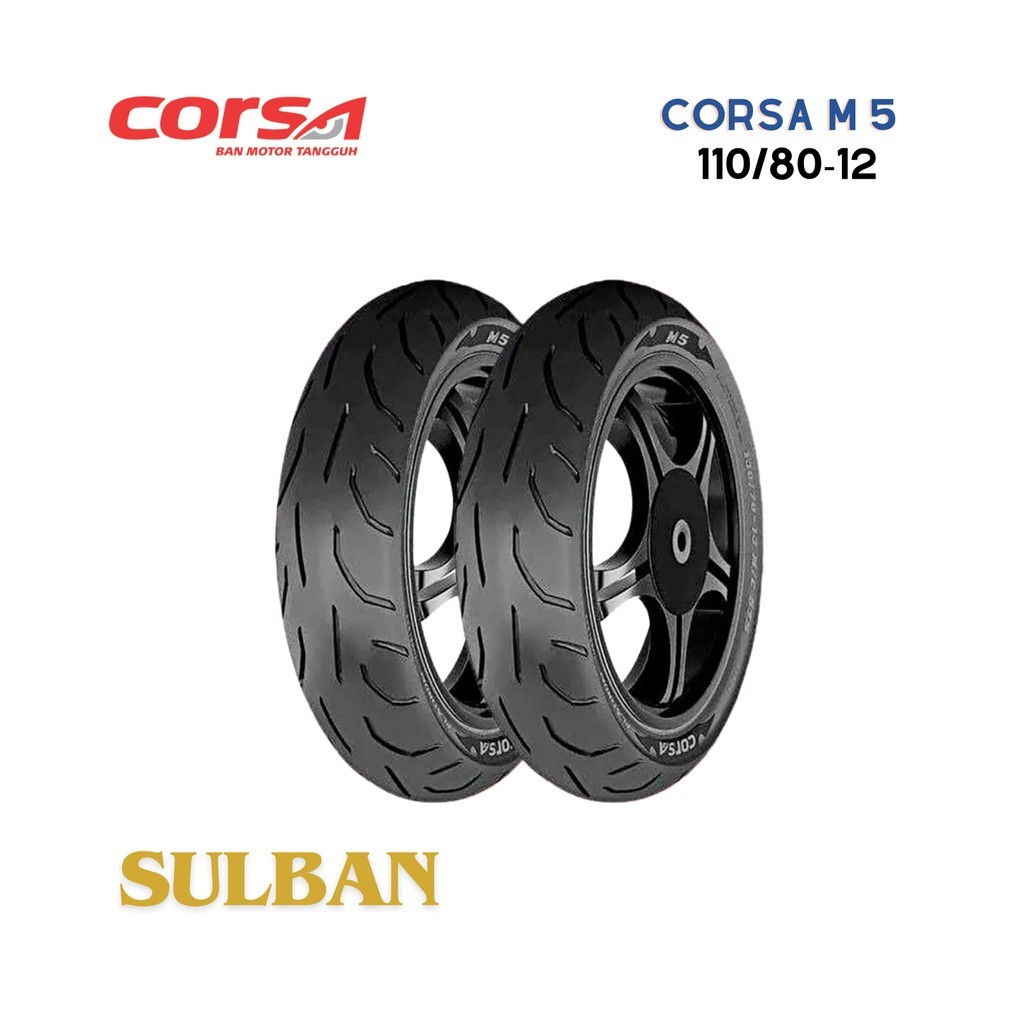 Ban Motor CORSA M 5 size 110/80 R12 - Tubeless Ban Depan SCOOPY 125/150, BEAT, DIO 110, MIO M3/Z, FI