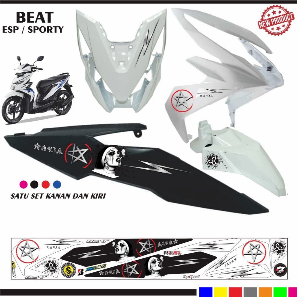 STIKER MOTOR BEAT ESP / STRIPING VARIASI HONDA BEAT SPORTY / STREET SIMPLE