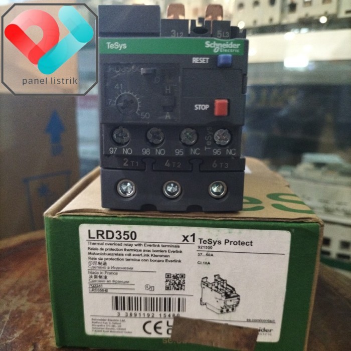 SCHNEIDER LC1D THERMAL OVERLOAD RELAY LRD350 37-50 A LC1D40A, LC1D50A, LC1D65A (Kontaktor TeSys D)