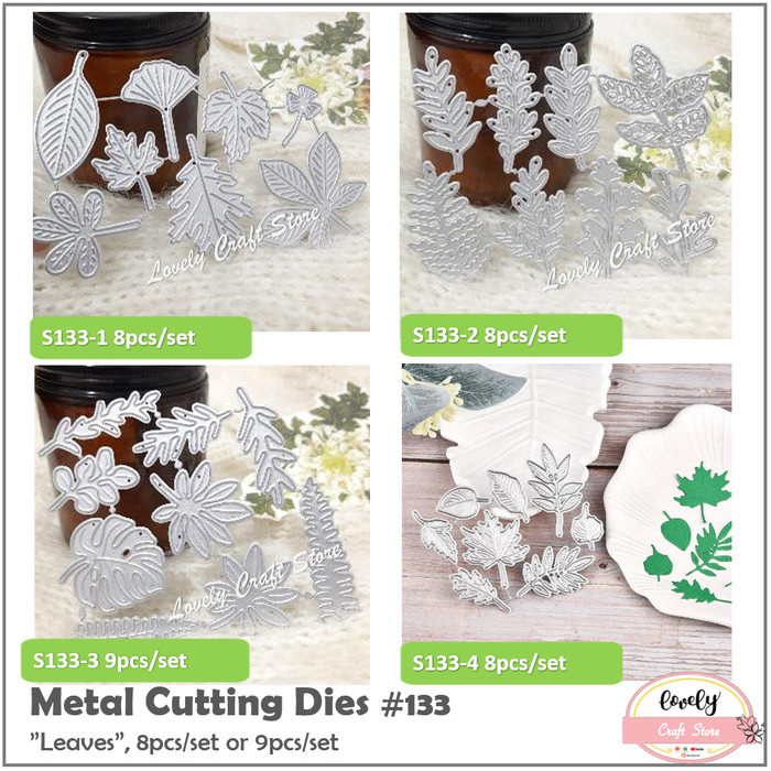 

Metal cutting dies - 8pcs/set leaf for cards, scrapbook #133 - S133-2