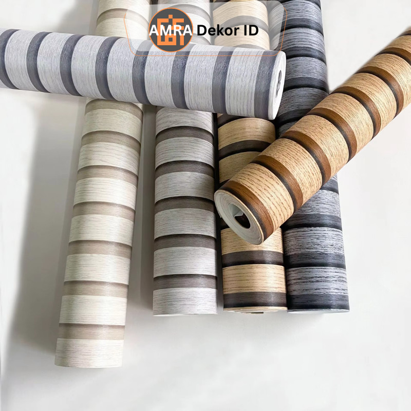 Wallpaper Stiker Dinding Motif WPC Wood Panel Composite Wallpanel 3D Sticker Walpaper High Quality E