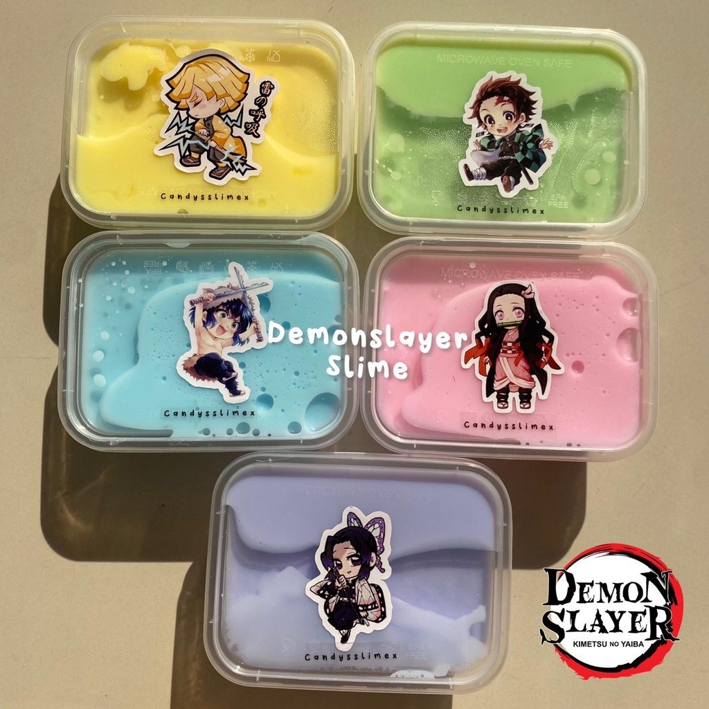 SLIME ANIME DEMONS SLAYER KIMETSU NOYAIBA SLIME ANIME SLIME KARAKTER ANIME MURAH SLIME SLIME WIBU KI