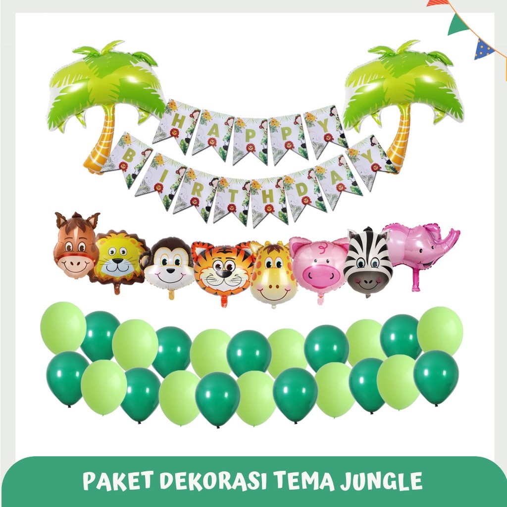 Paket Dekorasi Ulang Tahun Anak Tema Jungle
