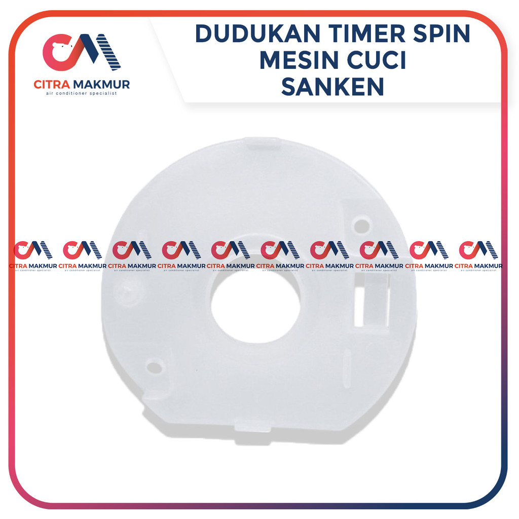 Dudukan Timer Spin Sanken Mesin Cuci 2 Tabung Bahan Plastik Putih Tebal Braket Pengering Drain TW
