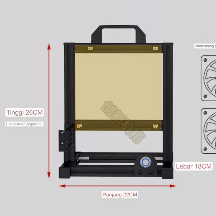 Casing PC Open air - ITX-24, SILVER