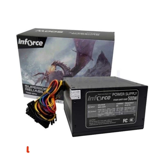 Power Supply PSU Superior 500 Watt Inforce PSU baru - PSU ONLY