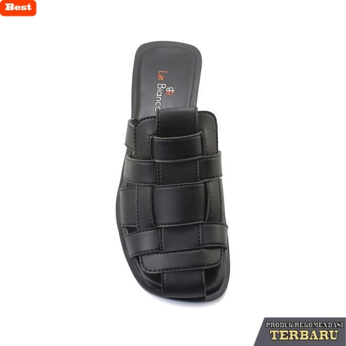 sandal wanita trend sekarang Le Bianca Yeppo Nomu TP 12-01 Sendal Wanita Mules coklat shoes hitam se