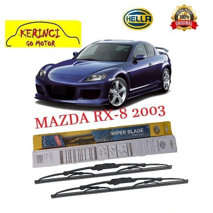 Part WIPER MAZDA RX-8 2003 HELLA PREMIUM 20" & 18" SEPASANG WIPER MAZDA