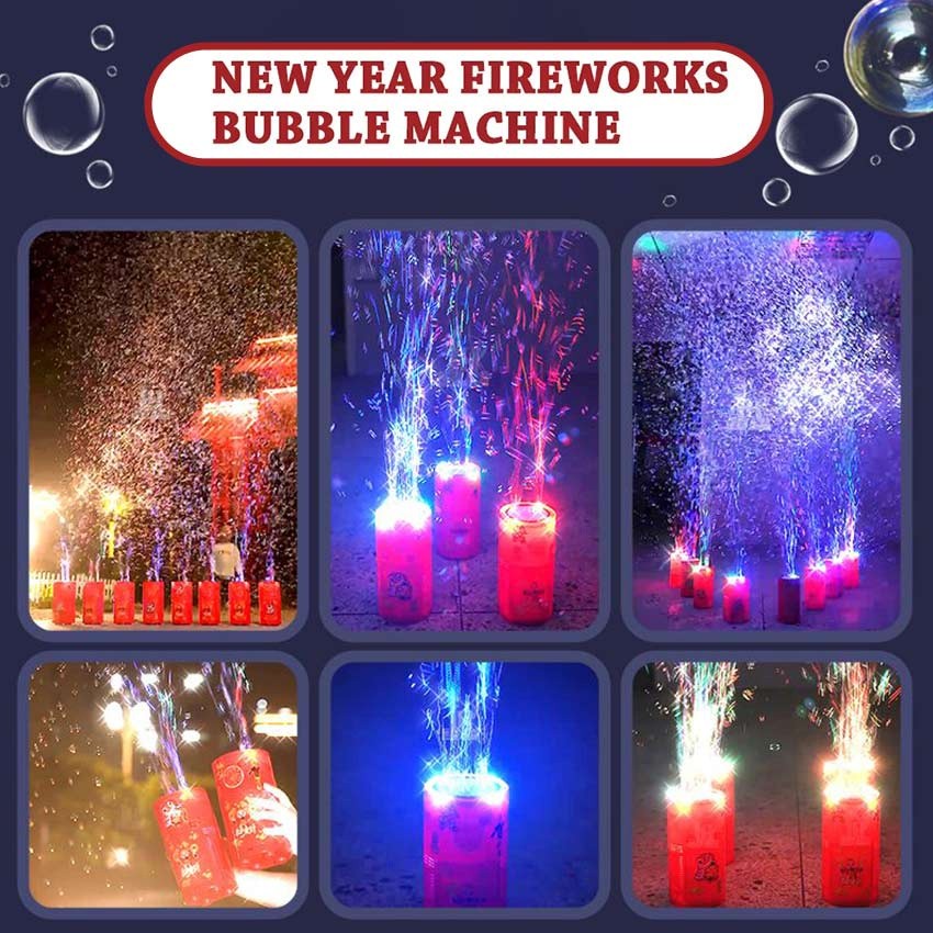 Kembang Api Bubble Machine Electric Lighting Musik Petasan Petasan 10 lubang Mesin Gelembung Mainan
