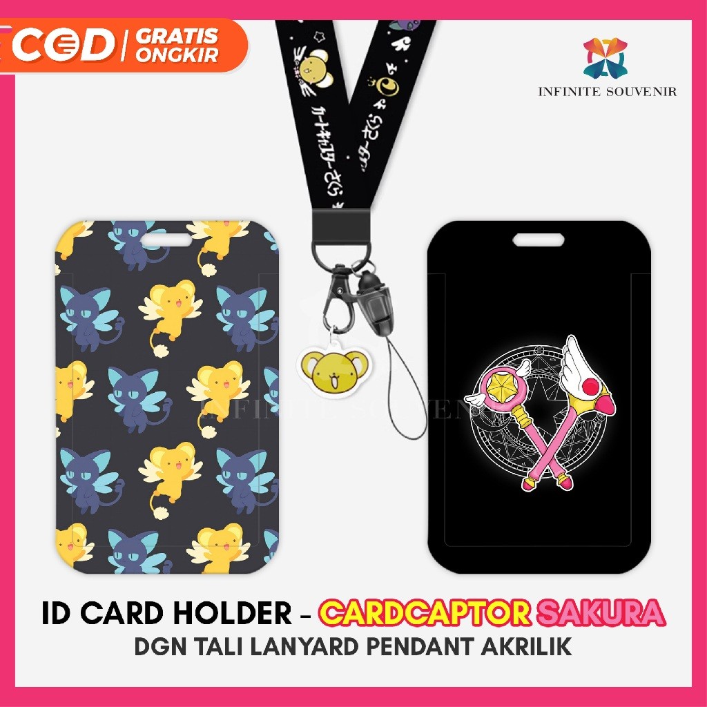 

[N003] CARDCAPTOR SAKURA / Name Tag Card Holder Motif Cerberus / Japan Anime dengan Tali Lanyard Pendant Akrilik / ID Card Holder Tali Gantungan Acrylic Bunny / Rabbbit Lucu / Nametag / Tempat Kartu Flazz / Emoney