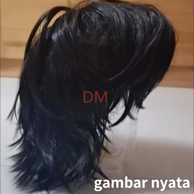 【Kiriman hari yang sama】 wig rambut pria wig mullet pria wig pria wig pria rambut asli wik rambut pr