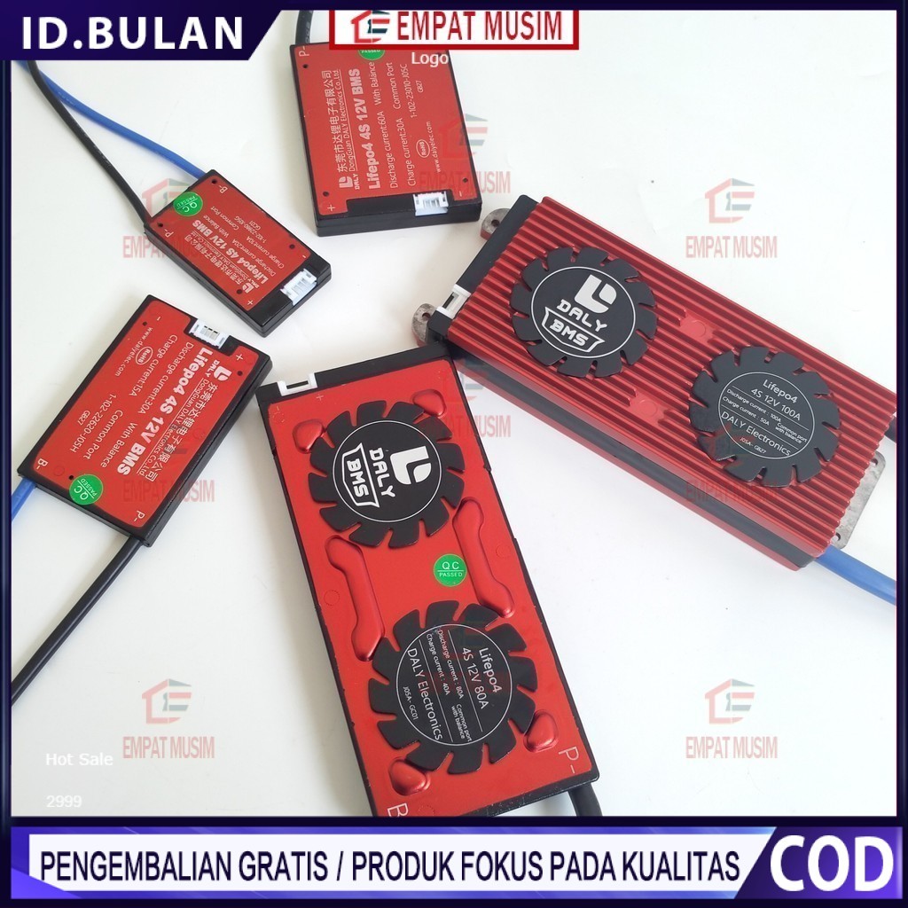 Battery Battre Lifepo4 12V 24V 48V 30ah 100Ah 200ah dengan DALY BMS SMART 4S 8S 16S Bluetooth BATRE 