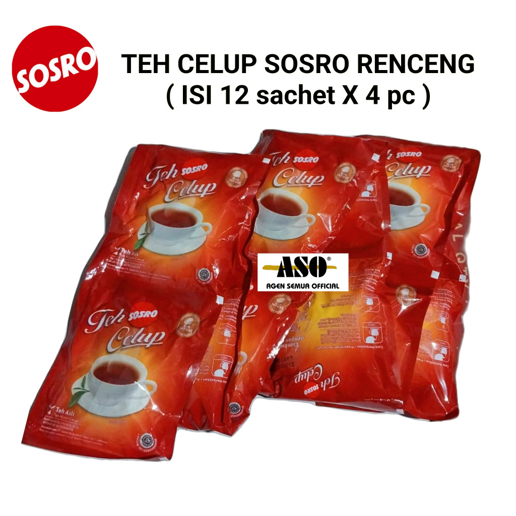 

Teh Celup Sosro sachet ISI (10 sachet x 4pc ) Renceng SBK