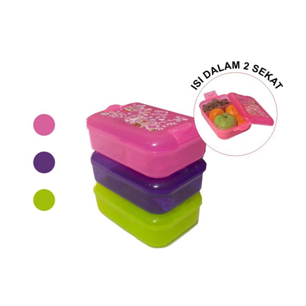 BEAUTYLAND AKAN 2 SEKAT LUNCH BOX EKONOMIS BY CALISTA / KOTAK BEKAL MAKAN