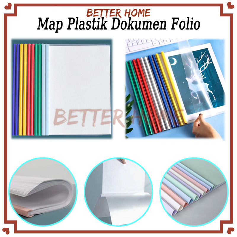 

Paper Slide Grip/Map Plastik Dokumen Folio/ Map Bisnis File