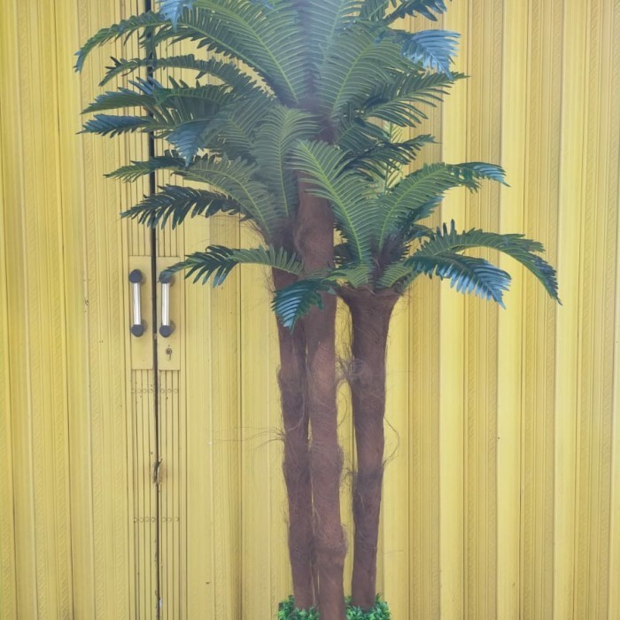 POHON PALEM/POHON PLASTIK/TANAMAN HIAS/ARTIFICIAL/BUNGA HIAS - lengkap pot