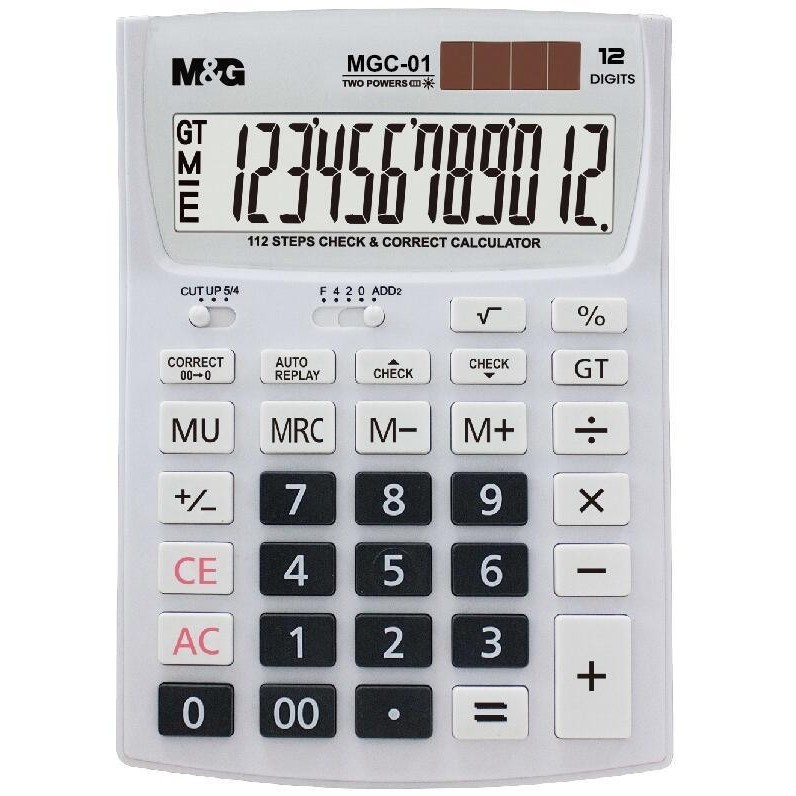 

M&G 112 Steps Calculator 12 Digit / Kalkulator M&G 12 Digit MGC-01 Berkualitas