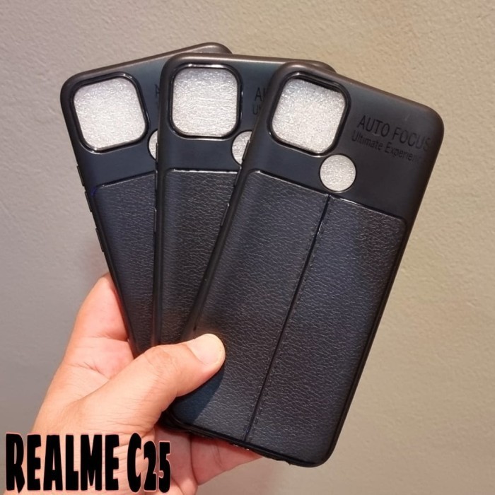 REALME C21 CASE AUTOFOCUS LEATHER CASE SILIKON CASE REALME C21