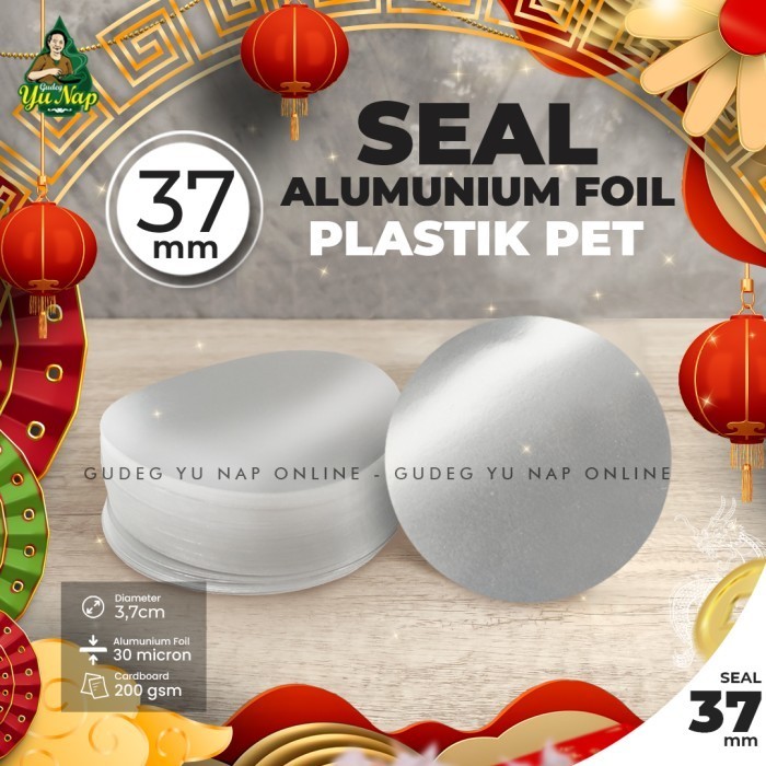 Seal Induksi PET 37 mm - Segel Alumunium Foil Tutup Cap Botol Plastik