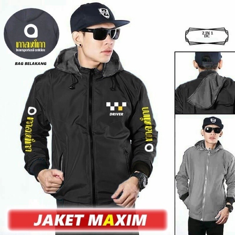 JAKET MAXIM // JAKET VARIASI DRIVER PARASUT BOLAK BALIK MAXIM