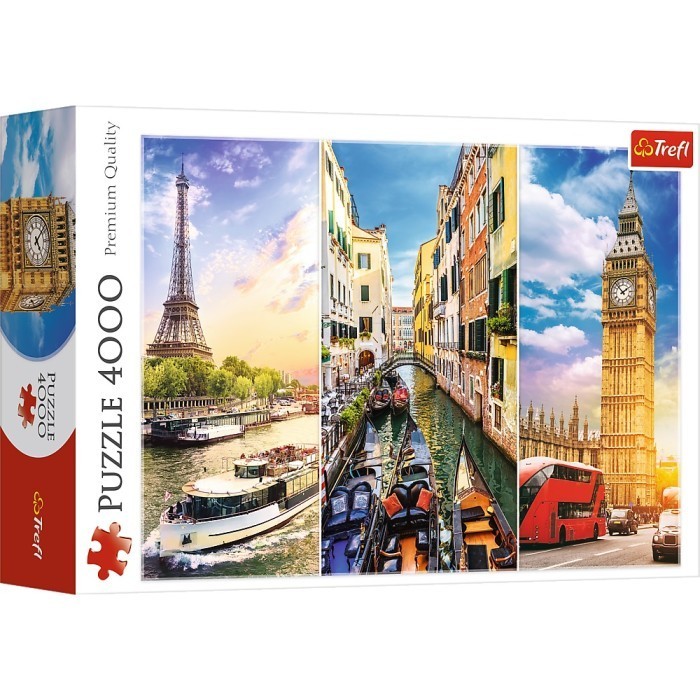 Trefl 4000 Jigsaw Puzzle Trip Around Europe 45009 Hobby Collection Puzzle