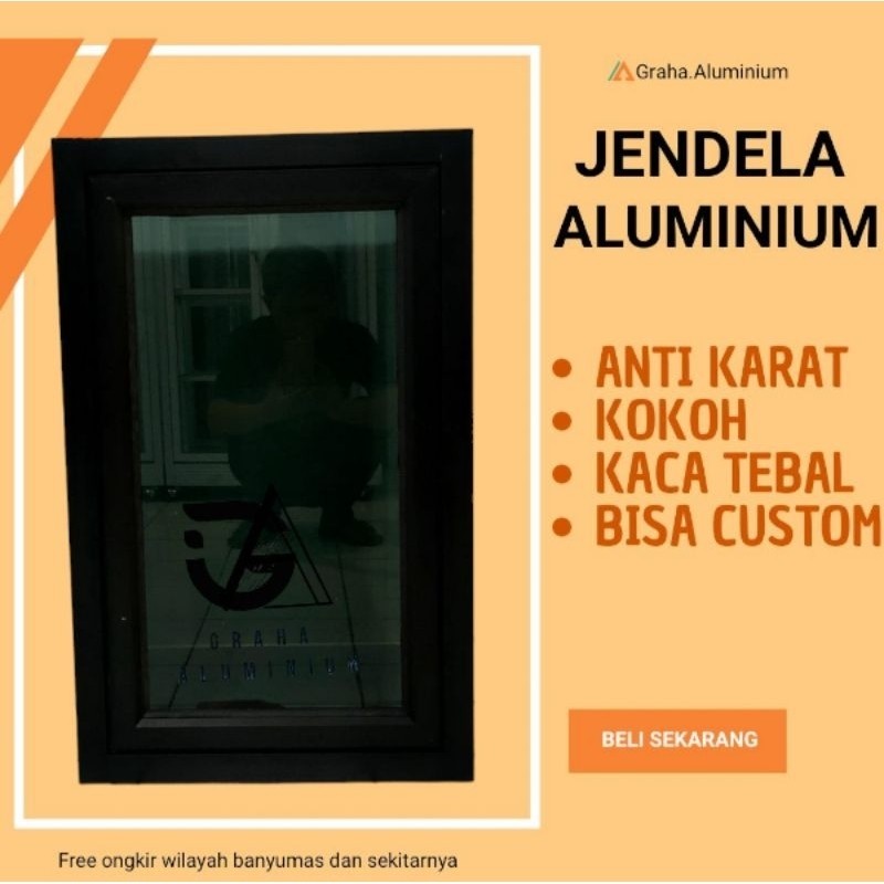 Jendela Aluminium 50X100