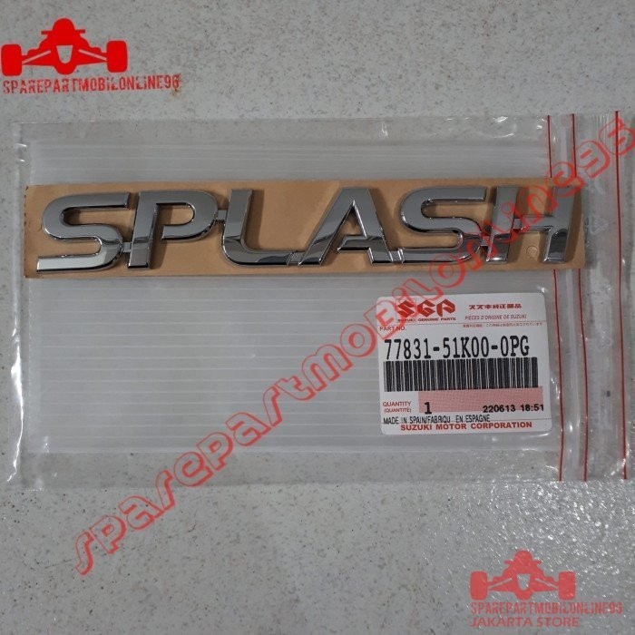 Emblem Suzuki SPLASH ASLI SGP