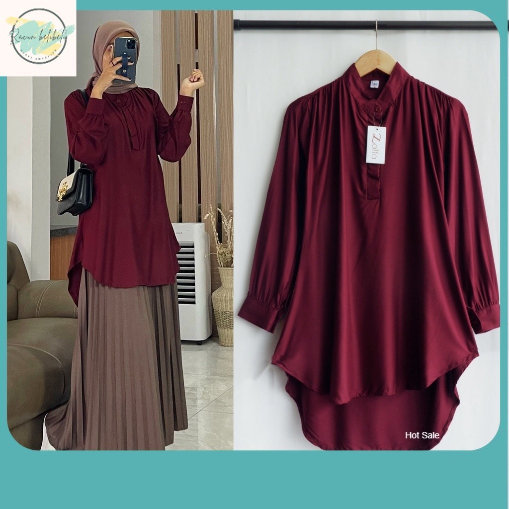 Baju Atasan Kekinian / KALINA tunik by ZALFA OUTFIT / tunik rayon twill polos